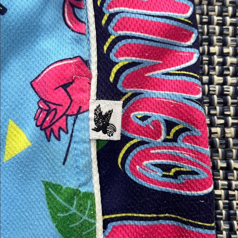 Flow society lax shorts. Flamingo Print Kids Shorts - Blue and Pink. - Picture 2 of 5